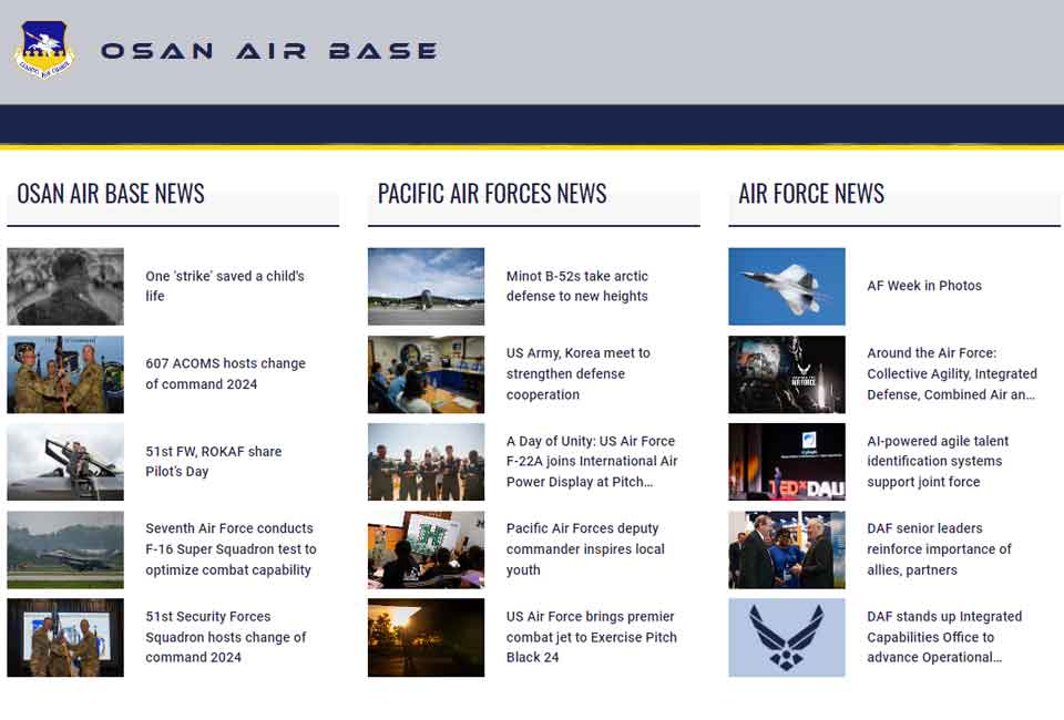 Osan AB and AF News
