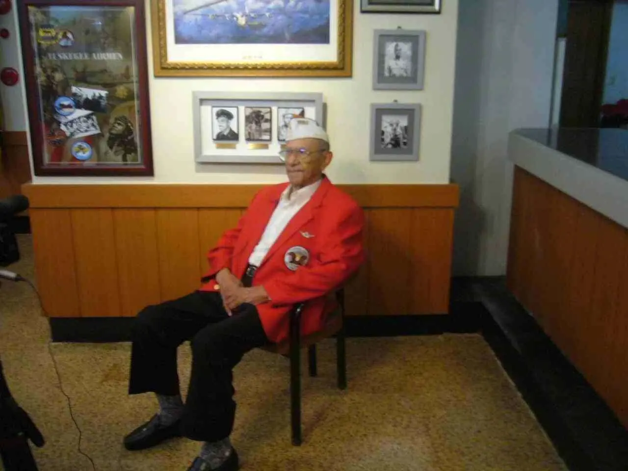 MSgt (Ret) Price's Tuskegee Airmen Wall dedication at post home in 2008, then VFW Post 10216